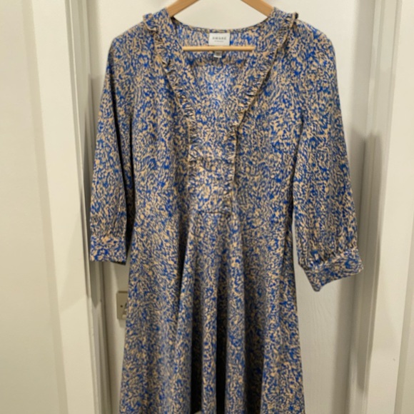 Aware dress blue with cream - Picture 2 of 4